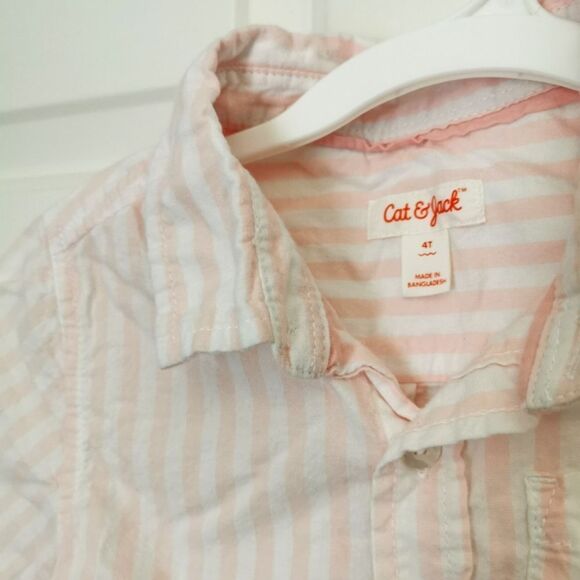 2/$20 Cat & Jack button down shirt size 4 - Picture 2 of 3